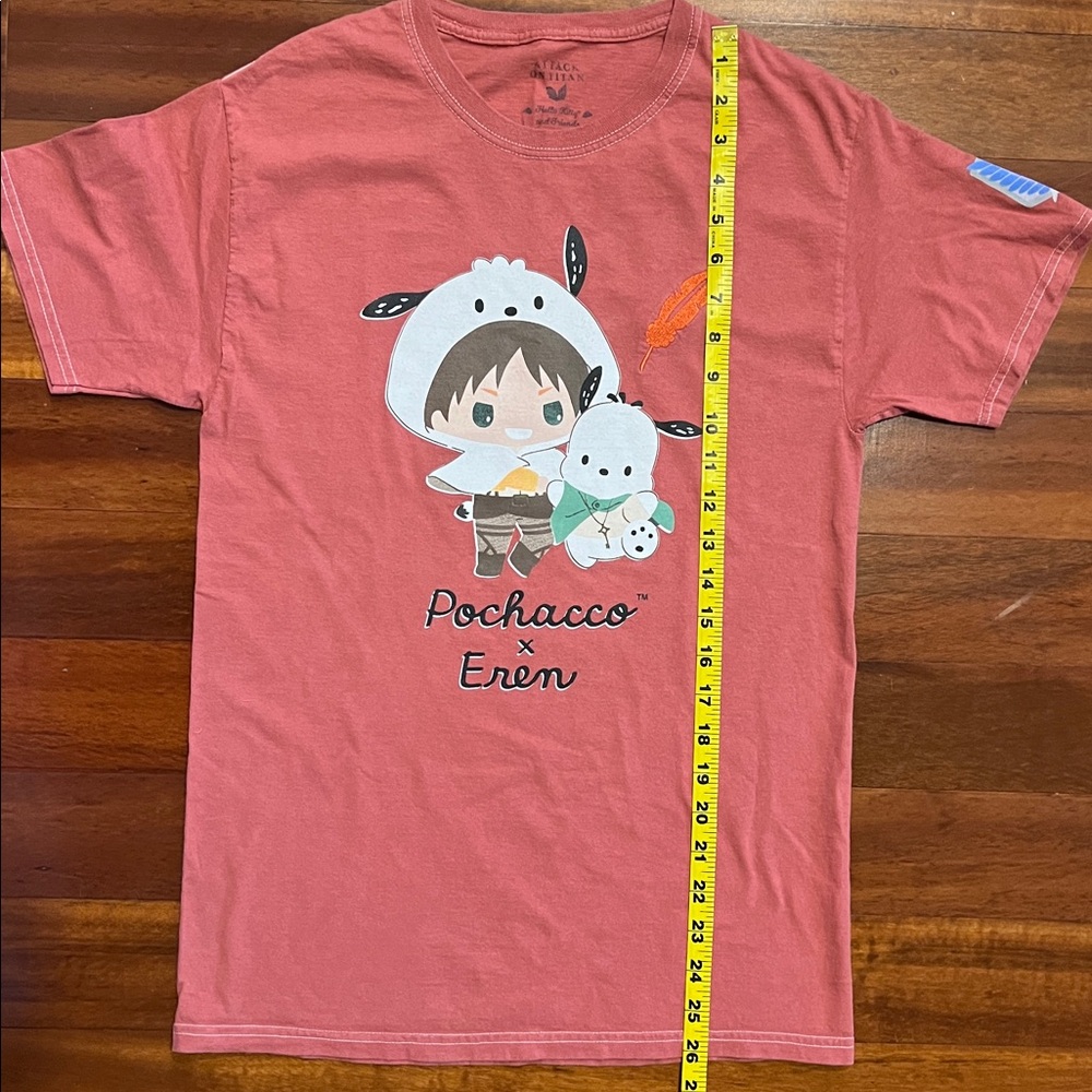 Sanrio Hello Kitty and Friends X Attack on Titan Shirt Eren Yeager Pochacco - Picture 7 of 7
